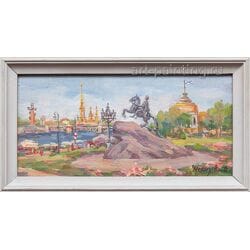 Картина маслом "Санкт-Петербург. Медный всадник" Ческидова Картина маслом "Санкт-Петербург. Медный всадник" Ческидова