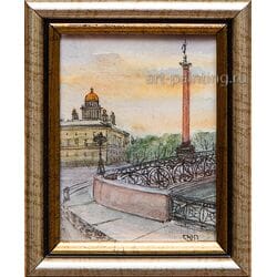 Картина акварелью "Виды Санкт-Петербурга" Лопухова
