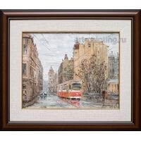 Картина маслом "Петроградская сторона" Стеняев