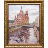 Картина маслом "Спас" Дельцов