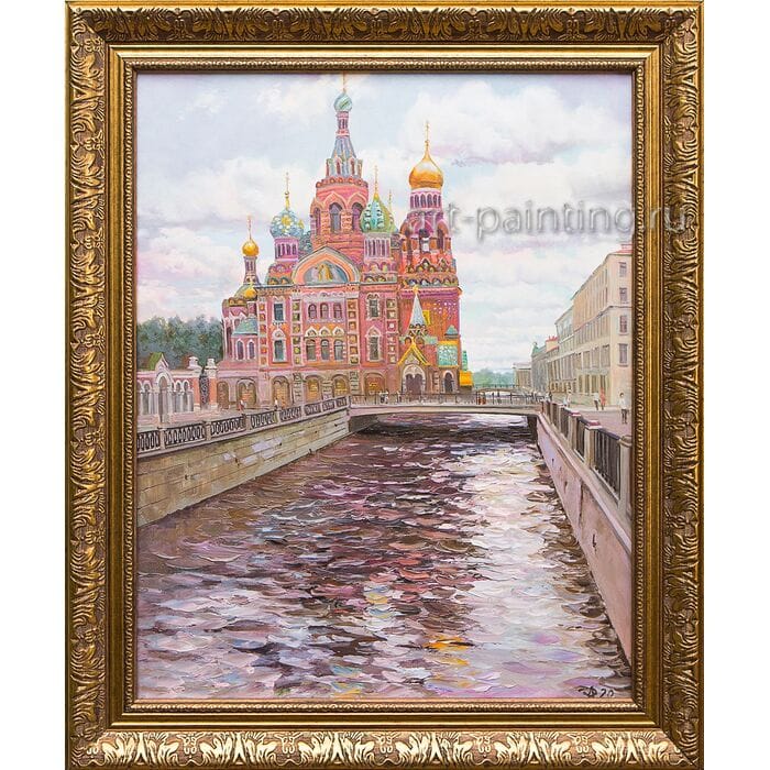 Картина маслом "Спас" Дельцов