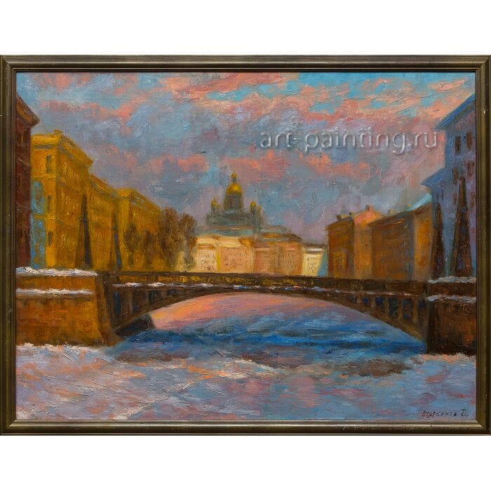 Картина маслом "Поцелуев мост" Щербаков