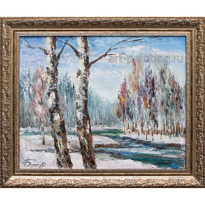 Картина маслом "Весенние воды" Барабаш