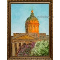 Картина маслом "Казанский собор" Огарева