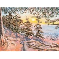 Картина маслом "Зимняя Ладога" Буракова (без рамы) Картина маслом "Зимняя Ладога" Буракова (без рамы)