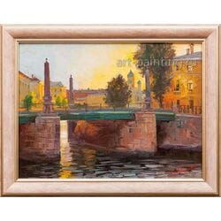 Картина маслом "Пикалов мост" Шиханов