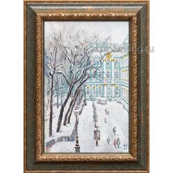 Картина маслом "Эрмитаж. Вид из окна. Зима" Картина маслом "Эрмитаж. Вид из окна. Зима"