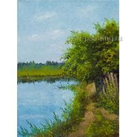 Картина маслом "Старая черёмуха" Селенских