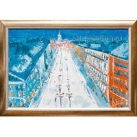 Картина маслом "Малая конюшенная улица" Розо