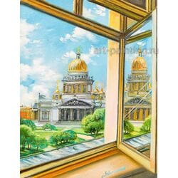 Картина маслом "Астория англетер" Васильев