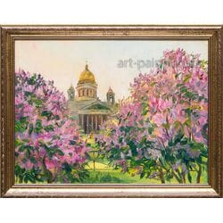 Картина маслом "Сирень цветет в Петербурге" Рубцова