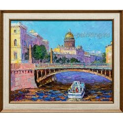 Картина маслом "Поцелуев мост" Шиханов Картина маслом "Поцелуев мост" Шиханов