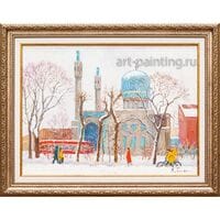 Картина маслом "Зимой у мечети" Белых Картина маслом "Зимой у мечети" Белых