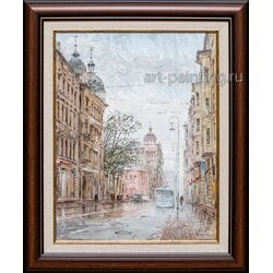 Картина маслом "Каменноостровский проспект" Стеняев Картина маслом "Каменноостровский проспект" Стеняев