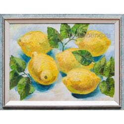 Картина маслом "Лимоны" Евсеева Картина маслом "Лимоны" Евсеева
