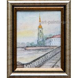 Картина акварель Виды С-Петербурга " Колокольня Никольского Собора . Лопухова Картина акварель Виды С-Петербурга " Колокольня Никольского Собора . Лопухова