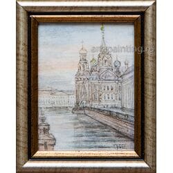 Картина акварель. Виды С-Петербурга "Храм Спаса на Крови" . Лопухова Картина акварель. Виды С-Петербурга "Храм Спаса на Крови" . Лопухова