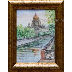 Картина акварель. Виды С-Петербурга "Исаакиевский собор". Лопухова Картина акварель. Виды С-Петербурга "Исаакиевский собор". Лопухова
