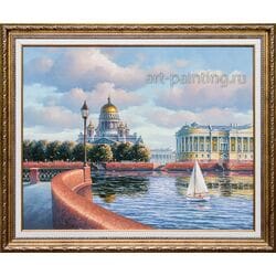 Картина маслом "Вид на Исаакиевский собор" Гафиатуллин Картина маслом "Вид на Исаакиевский собор" Гафиатуллин