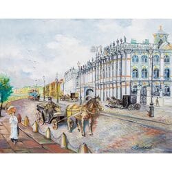 Картина маслом " Эрмитаж. Такси" Васильев Картина маслом " Эрмитаж. Такси" Васильев