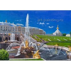 Картина маслом " Петергоф " Опритова Картина маслом " Петергоф " Опритова