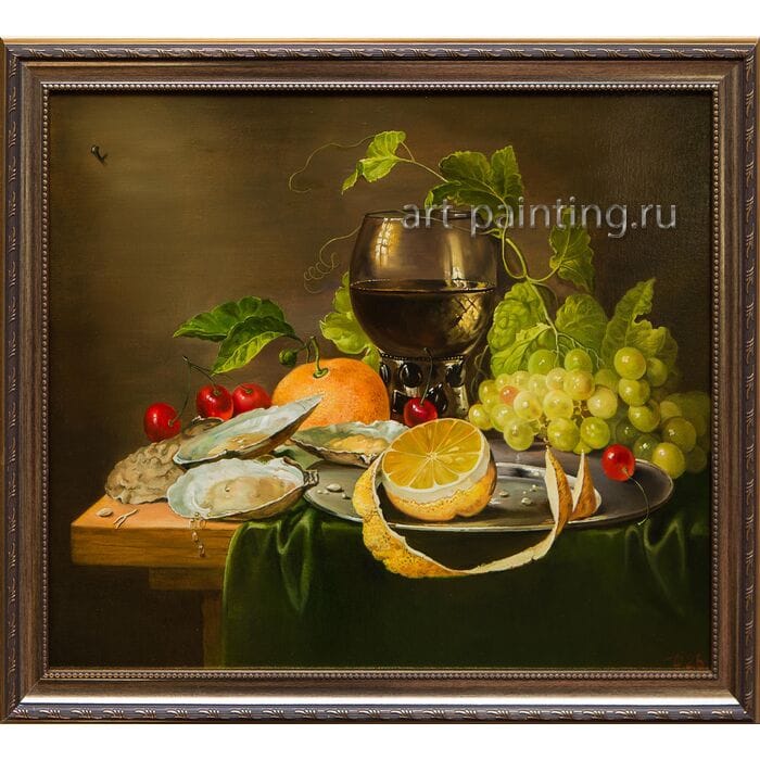 Картина маслом "Десерт" (копия Корнелис де Хем) Дельцов