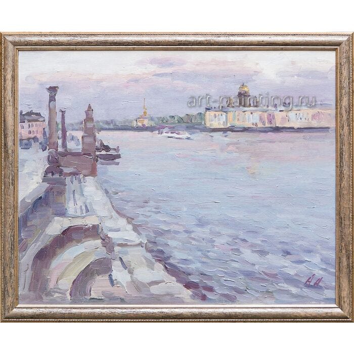 Картина маслом "Нева" Анненков