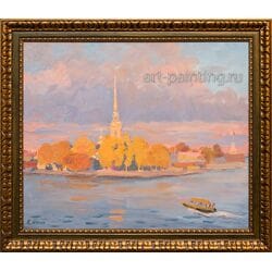 Картина маслом "Солнце на заячьем острова" Ильин Картина маслом "Солнце на заячьем острова" Ильин
