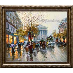 Картина маслом "La Madeleine Vue Pela Rue Royale" Корабельщиков