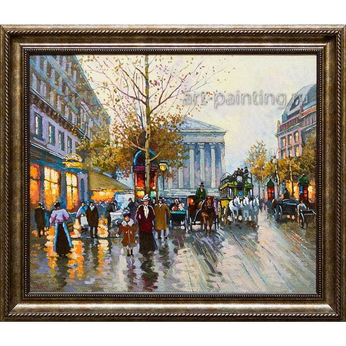 Картина маслом "La Madeleine Vue Pela Rue Royale" Корабельщиков