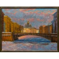 Картина маслом "Поцелуев мост" Щербаков