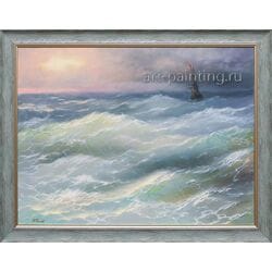 Картина маслом "Морской пейзаж"  Попов