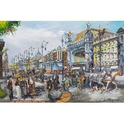 Картина маслом "Елисеевский магазин" Васильев В.