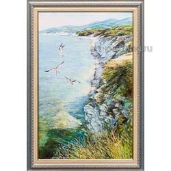 Картина маслом "Над морем, как птицы" Леонтьев