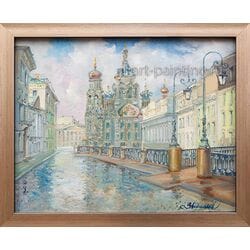 Картина маслом "Спас на Крови" Васильев