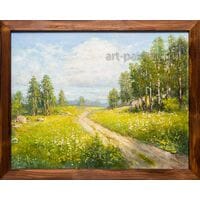 Картина маслом "Летний пейзаж" Воробьев
