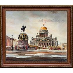 Картина масло "Исаакиевский собор" Шеренкова