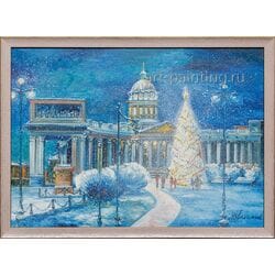 Картина масло "Казанский. С Новым Годом!" Васильев