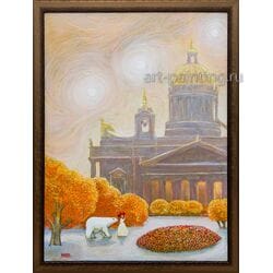 Картина масло "Сказочный Петербург" Козинский
