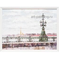 Картина масло "Петропавловская крепость" Ларкина