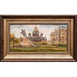Картина маслом "Медный всадник" Шеренкова