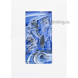 Картина в смешанной технике "Холод камня" Пшеницын