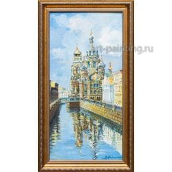 Картина маслом "Спас на Крови" Васильев