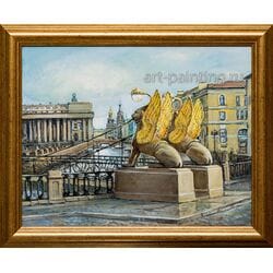 Картина маслом "На канале Грибоедова" Воробьев