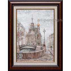 Картина маслом "Спас-на-Крови" Стеняев