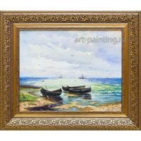 Картина маслом "Взморье. Рыбацкие лодки" Чугунов Картина маслом "Взморье. Рыбацкие лодки" Чугунов