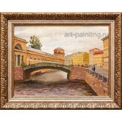Картина маслом "Мало-конюшенный мост" Шиханов