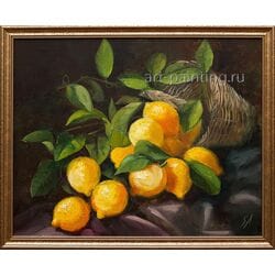 Картина маслом "Натюрморт с лимонами" Арушанян