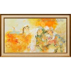 Картины маслом "Красный велосипед" Туманова
