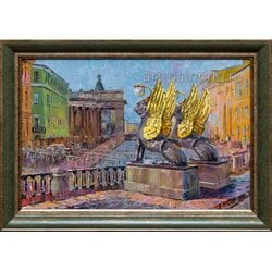 Картина маслом "Грифоны. Банковский мост" Шиханов